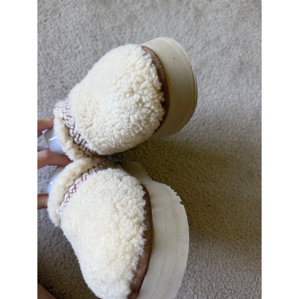 UGG Slippers Tazz Braid Platform Natural Cream Womens Size 8 - Picture 8 of 11